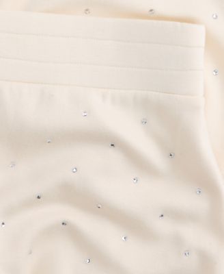 Petite Embellished High Rise Jogger Sweatpants, Macy's Exclusive