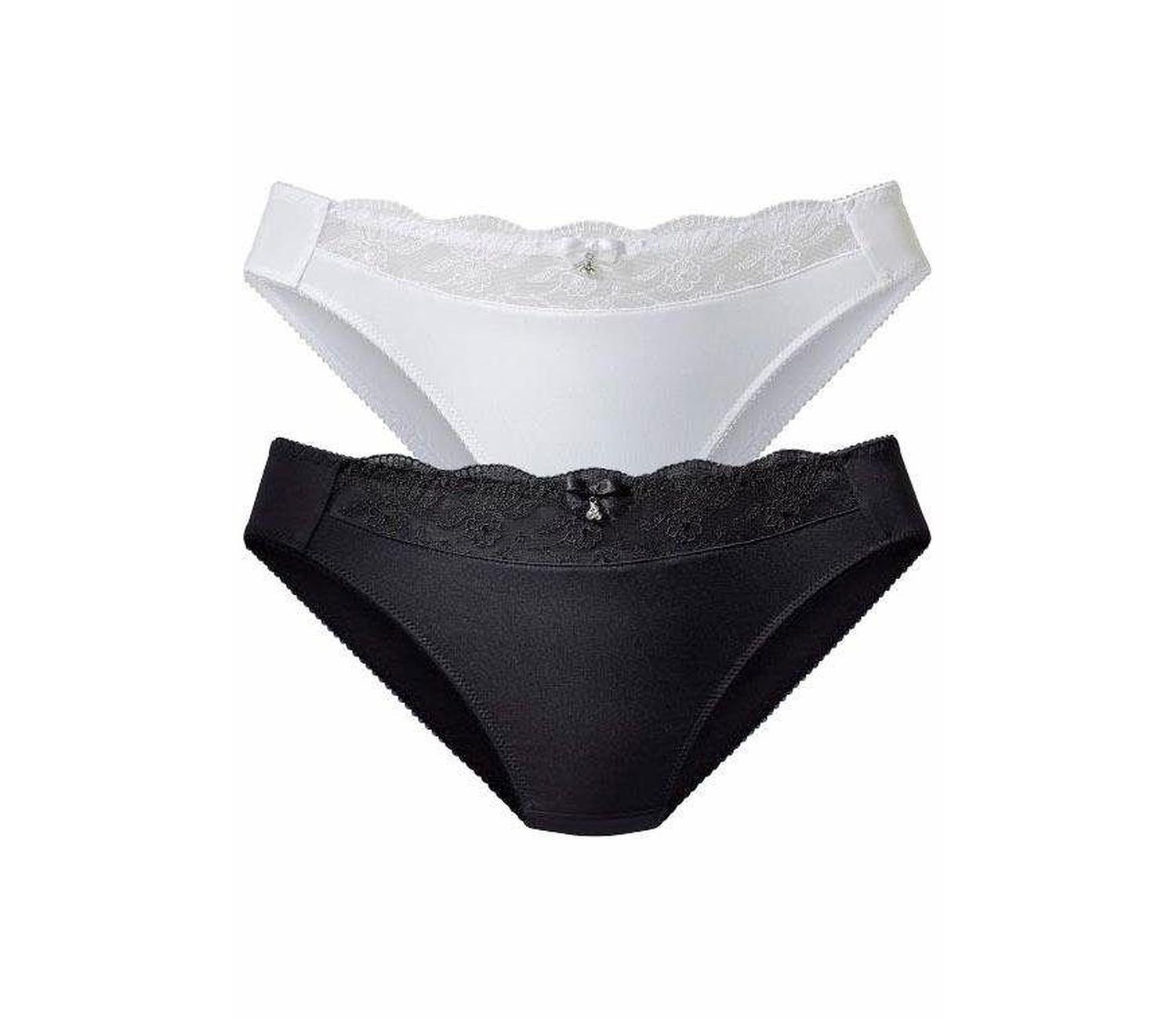 Women's 2-Pack Lace Accent Embroidered Bikini Underwear