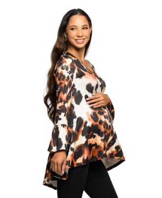 Women's Maternity Scoop Neck Bell Sleeve Top