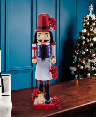 Wooden 15" Wine Nutcracker