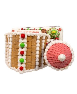 12" Battery Operated LED Gingerbread Barn