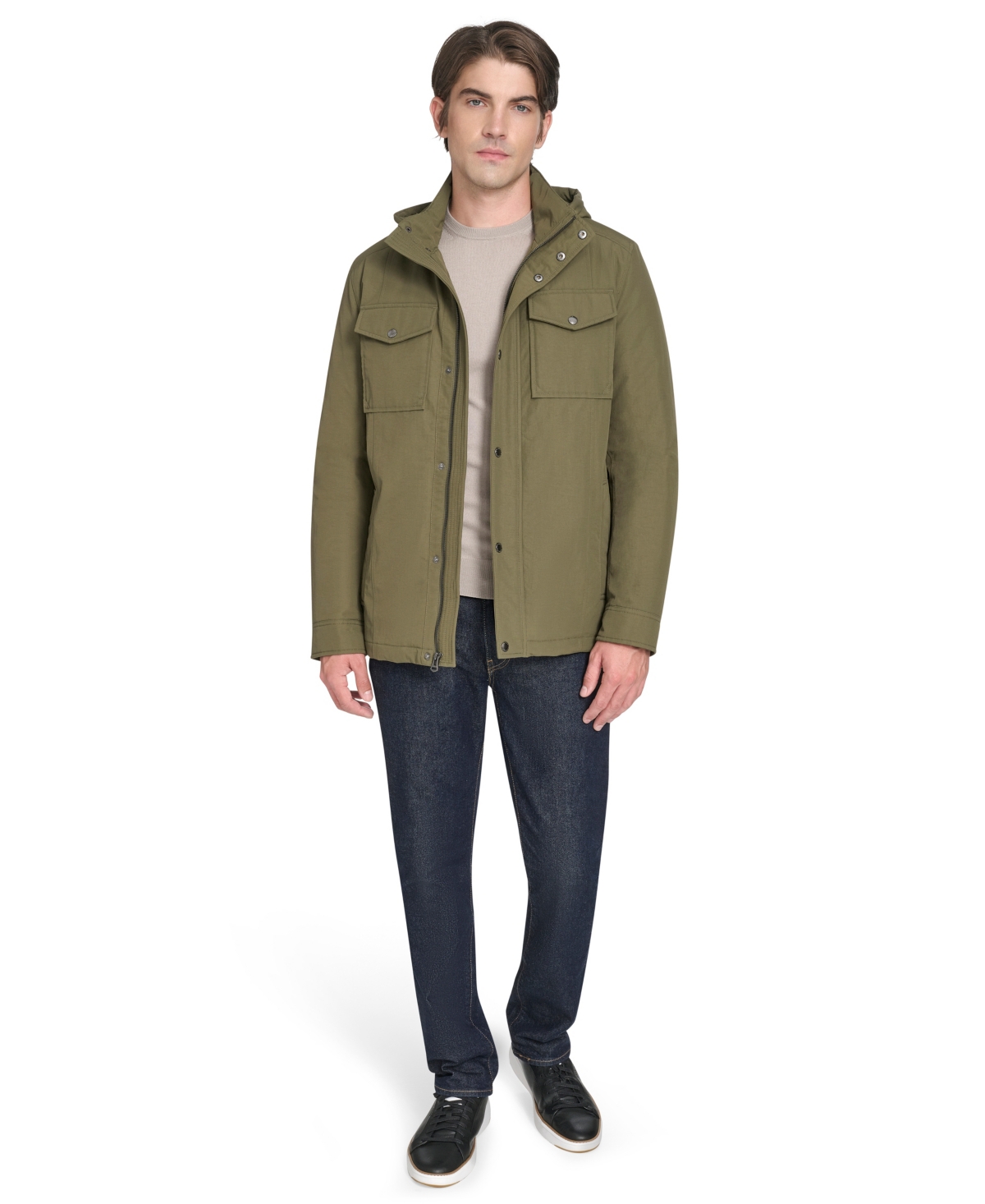 Cole Haan Men's Cotton-touch Nylon Field Jacket In Green