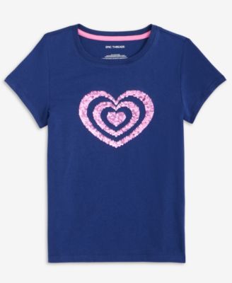 Girls 5-20 Sequined Heart T-Shirt, Macy's Exclusive