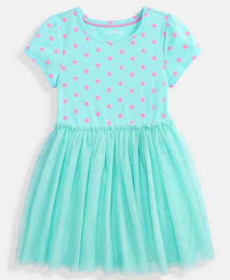 Epic Threads - Girls Toddler 2T-4T Star-Print Short-Sleeve Tutu Dress