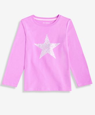 Epic Threads - Girls Toddler 2T-4T Holographic Star Long-Sleeve T-Shirt