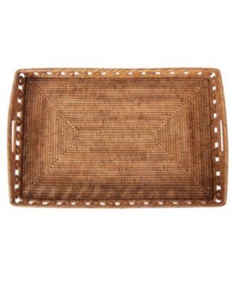 Artifacts Trading Company Rattan Rectangle Tray – Inna Design with High Handles