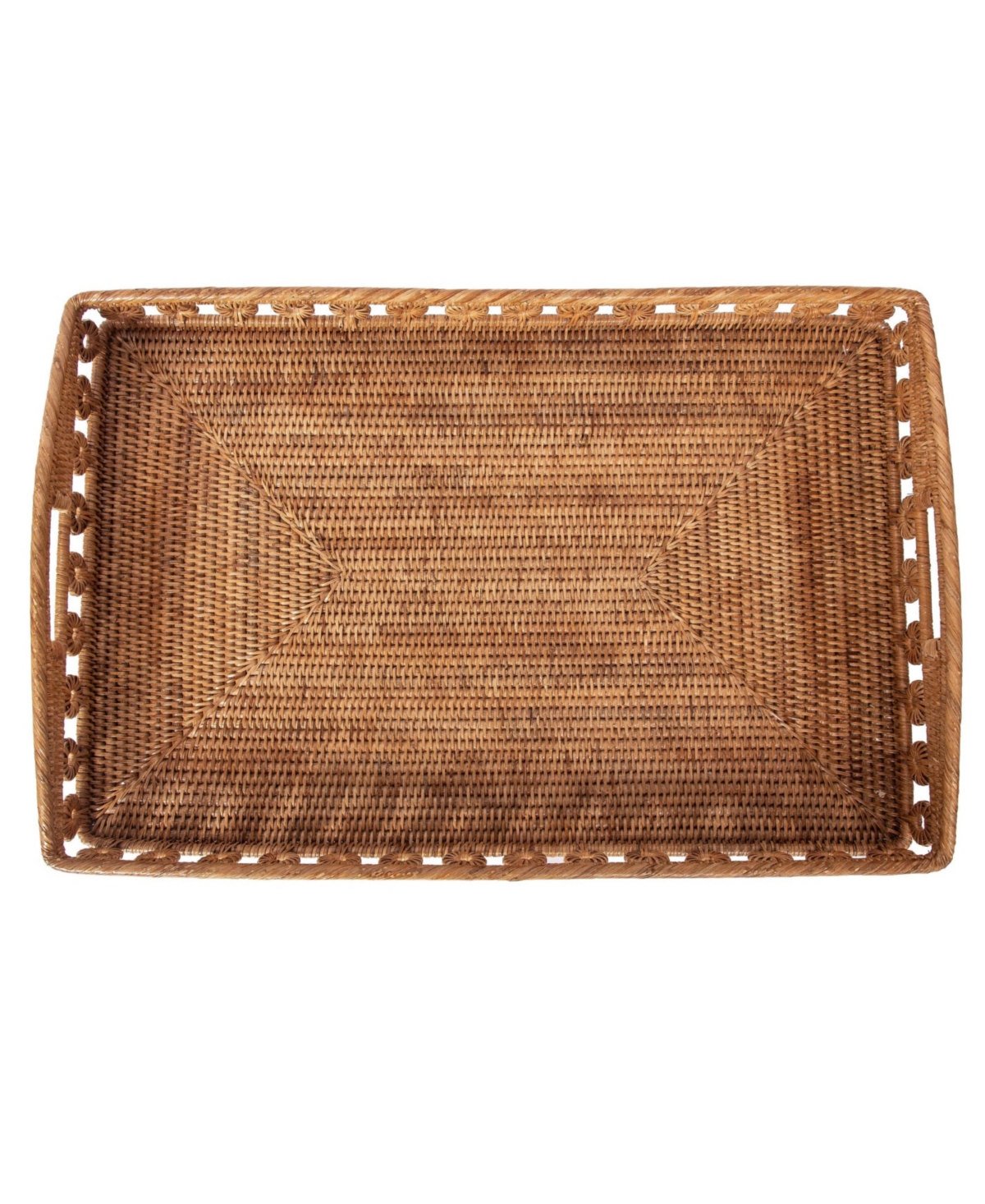 Artifacts Rattan Inna Design Rectangle Tray with High Handles