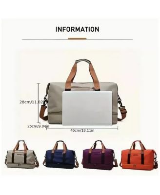 1 Large Capacity Travel Bag, Luggage Bag, Dry Wet Separation Large Capacity Travel Bag,Casual Outdoor Travel Bag Handbag,Yoga Bag