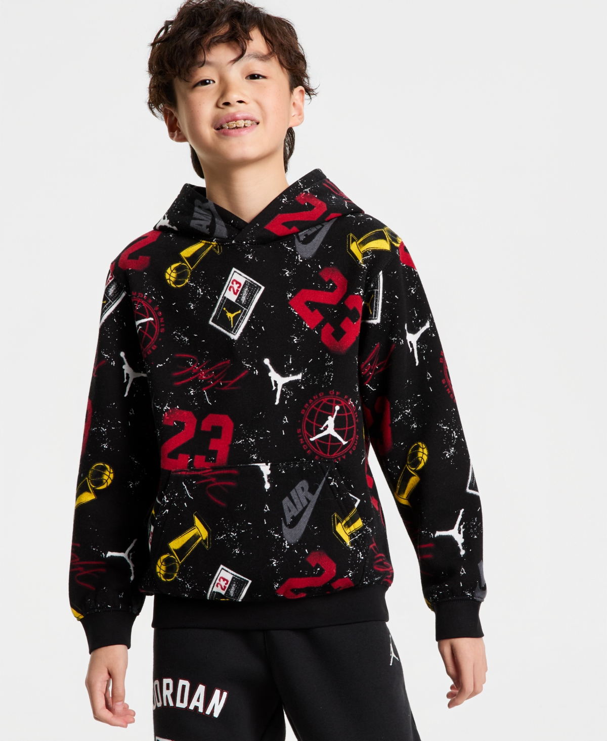 Jordan Boys 8-18 Street Champ Printed Pull On Hoodie