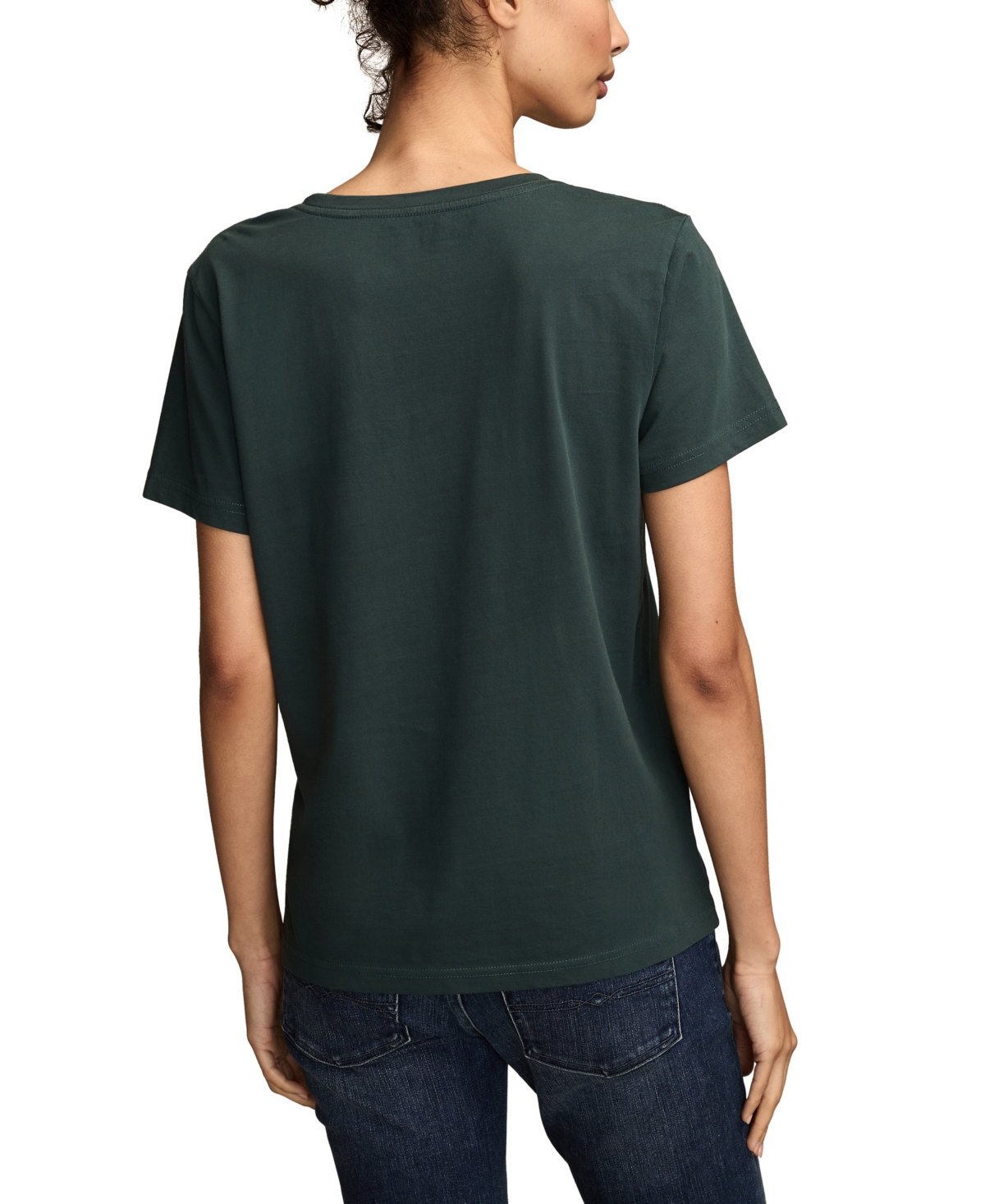 Lucky Brand Women's Embroidered Short Sleeves T-Shirt