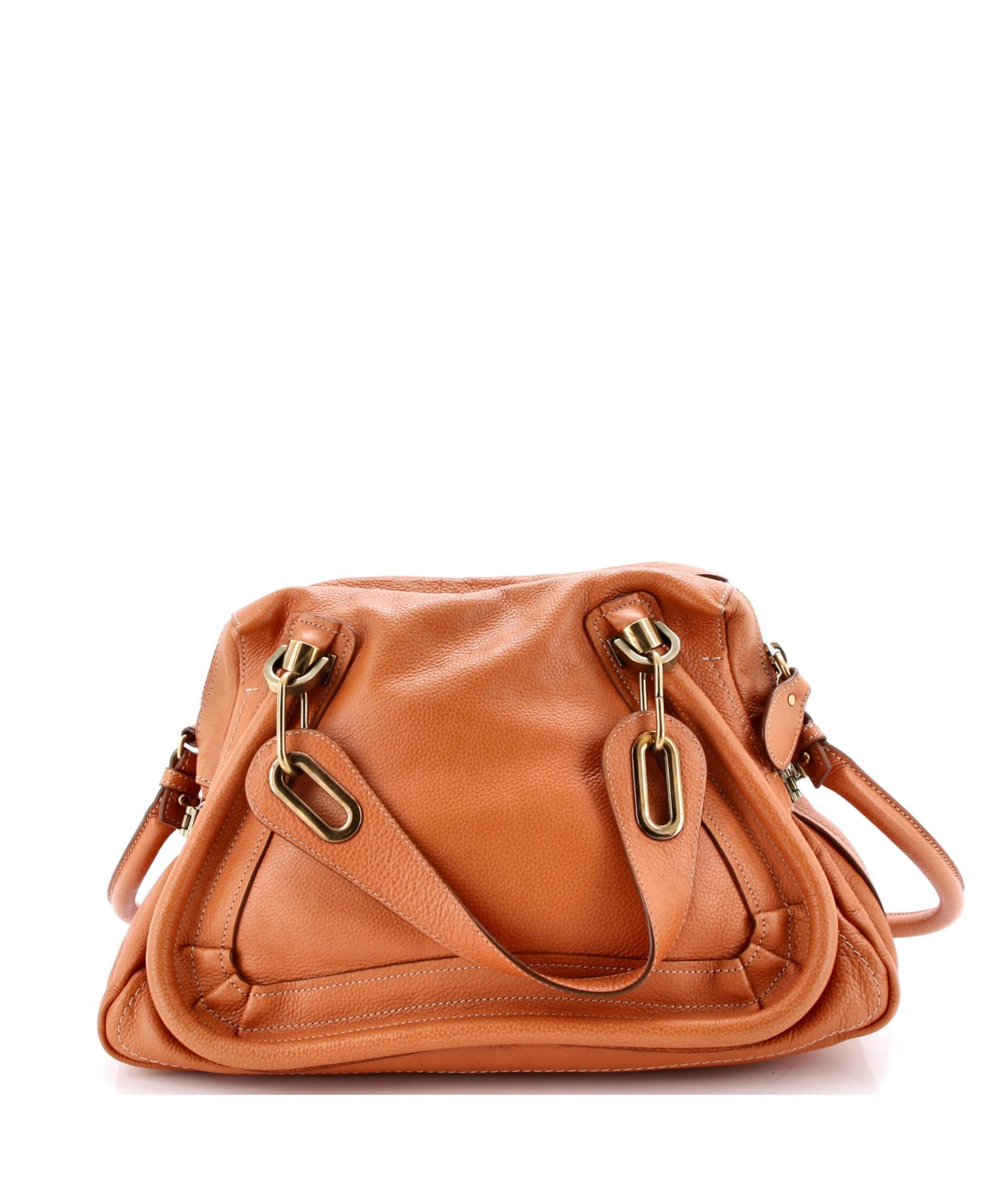 Pre-Owned Chloe Medium Paraty Top Handle Bag Leather