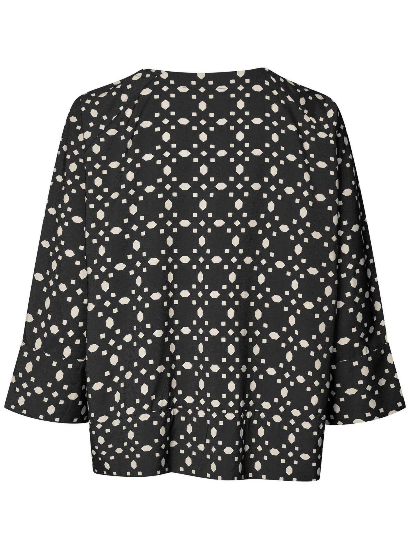 Женская блузка Masai Copenhagen MaBenika 3/4 Sleeve V-Neck, цвет: Чёрный — фото 8