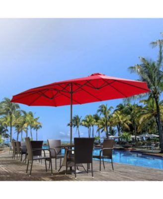 15x9ft Double-Sided Patio Umbrella