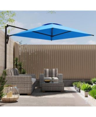 10ft Cantilever Patio Umbrella, Large Rectangle Umbrella 180&deg; Rotation Offset