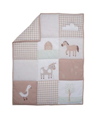 Baby Farmyard Friends 3-Piece Nursery Crib Bedding Set