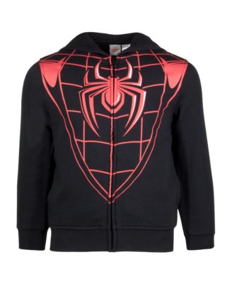 Big Boys Spider-Man Zip Up Cosplay Sweatshirt Hoodie