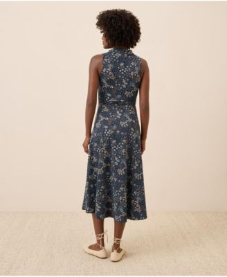 Women's Fit & Flare Cowl Neck Dress