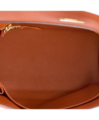 Kelly 25 Handbag Orange Swift with Gold Hardware