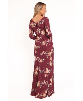 Women's Alima Maxi Dress - Berry Floral XL