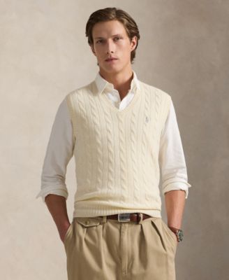 Men's Cable-Knit Wool-Cashmere Sweater Vest