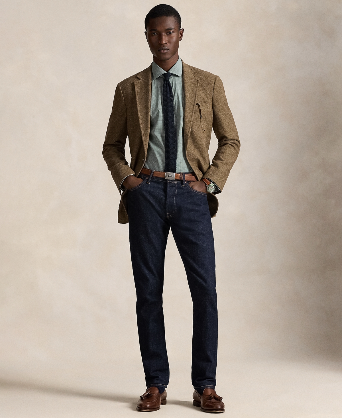 Polo Ralph Lauren Men's Classic Fit Tattersall Poplin Dress Shirt