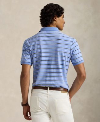 Men's Striped Short-Sleeves Polo Shirt
