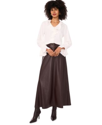 Women's Double Ruffle V-Neck Top