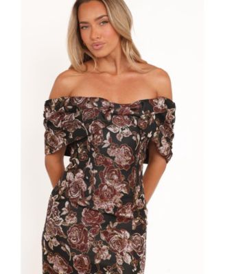 Women's Lilia Maxi Dress - Black Floral