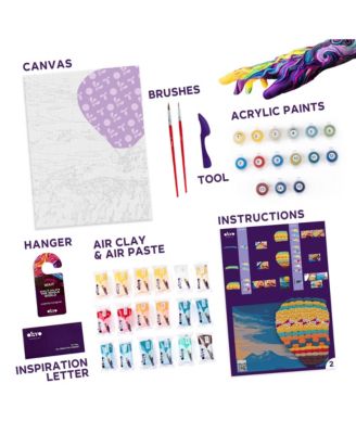 OKTO Air-Dry Clay 3D Painting Kit – Hot Air Balloon (11.8 x 15.7 in)