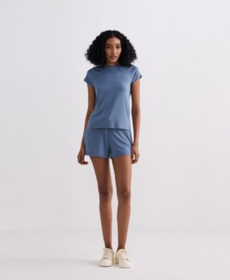 Women's Essential Knit Shorts in Blue
