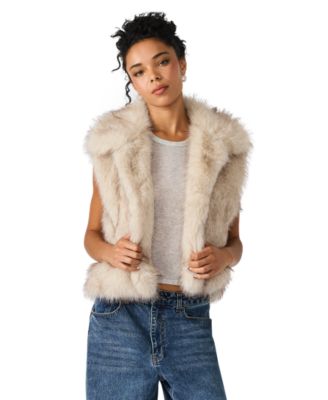 Women's Safira Faux Fur Collared Vest