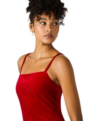 Women's Giovanna Velvet Bubble-Hem Mini Dress