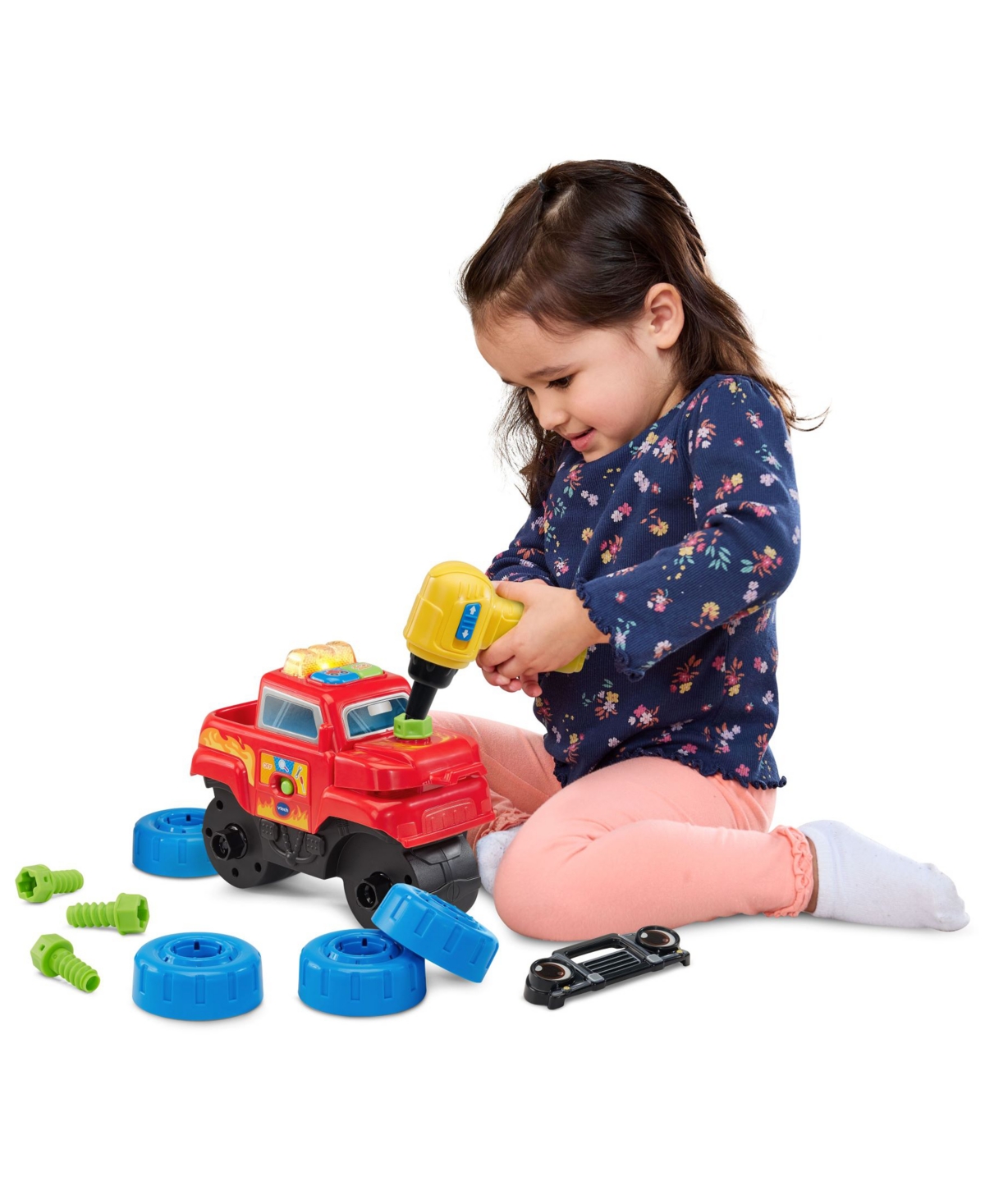 Vtech Drill And Learn Monster Truck Toy In Transparent