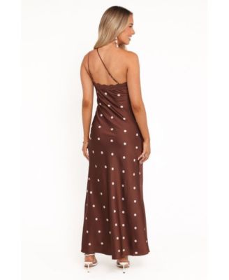 Women's Anika Maxi Dress - Brown Polka Dot
