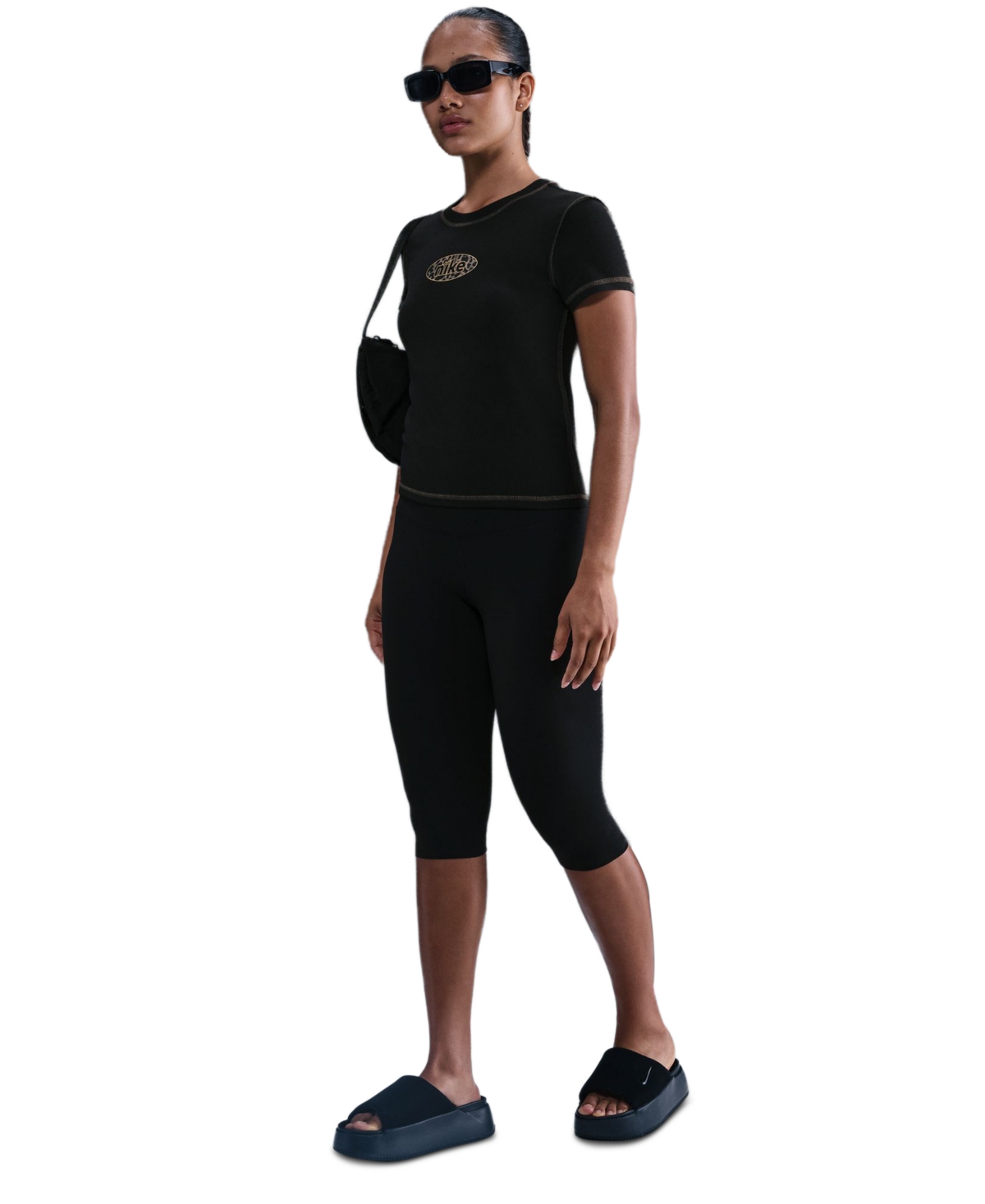 Nike Sportswear Women's Short Sleeve Cropped Top In Black