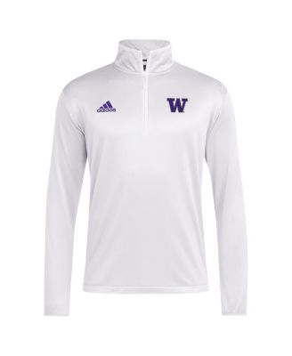Men's White Washington Huskies 2024 Coaches Sideline Quarter-Zip T-Shirt