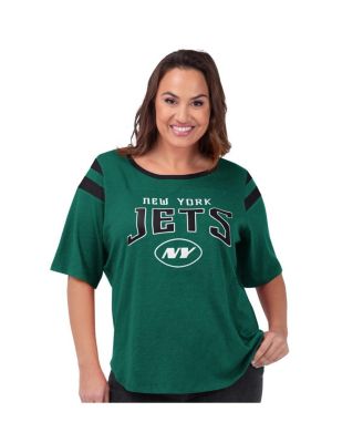 G-III 4Her by Carl Banks - Women's Green New York Jets Plus Size Linebacker T-Shirt