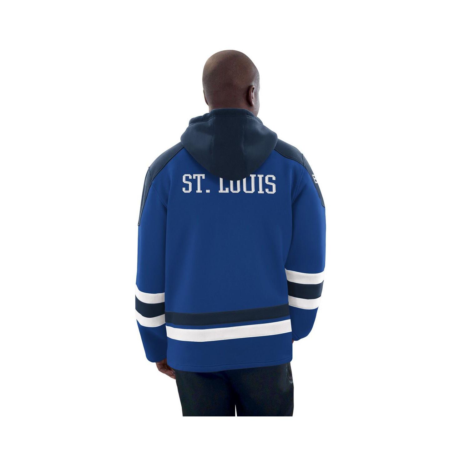 Men's Blue/Navy St. Louis Blues Hockey Pullover Hoodie