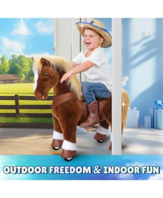 Model Y Brown Horse Rideable Toy for Age 4-7