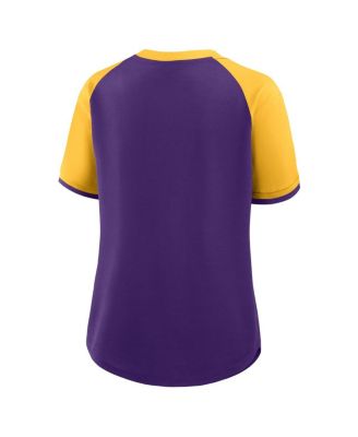Women's Purple/Gold Minnesota Vikings Height Advantage T-Shirt