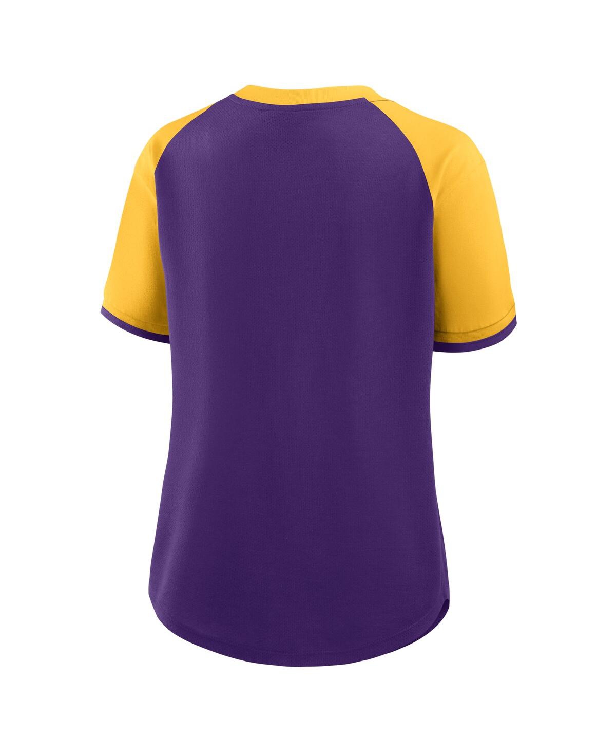 Fanatics Women's Purple/gold Minnesota Vikings Height Advantage T-shirt In Multi
