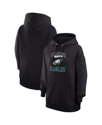 G-III 4Her by Carl Banks - Women's Black Philadelphia Eagles Team Logo Graphic Fleece Tri-Blend Pullover Hoodie