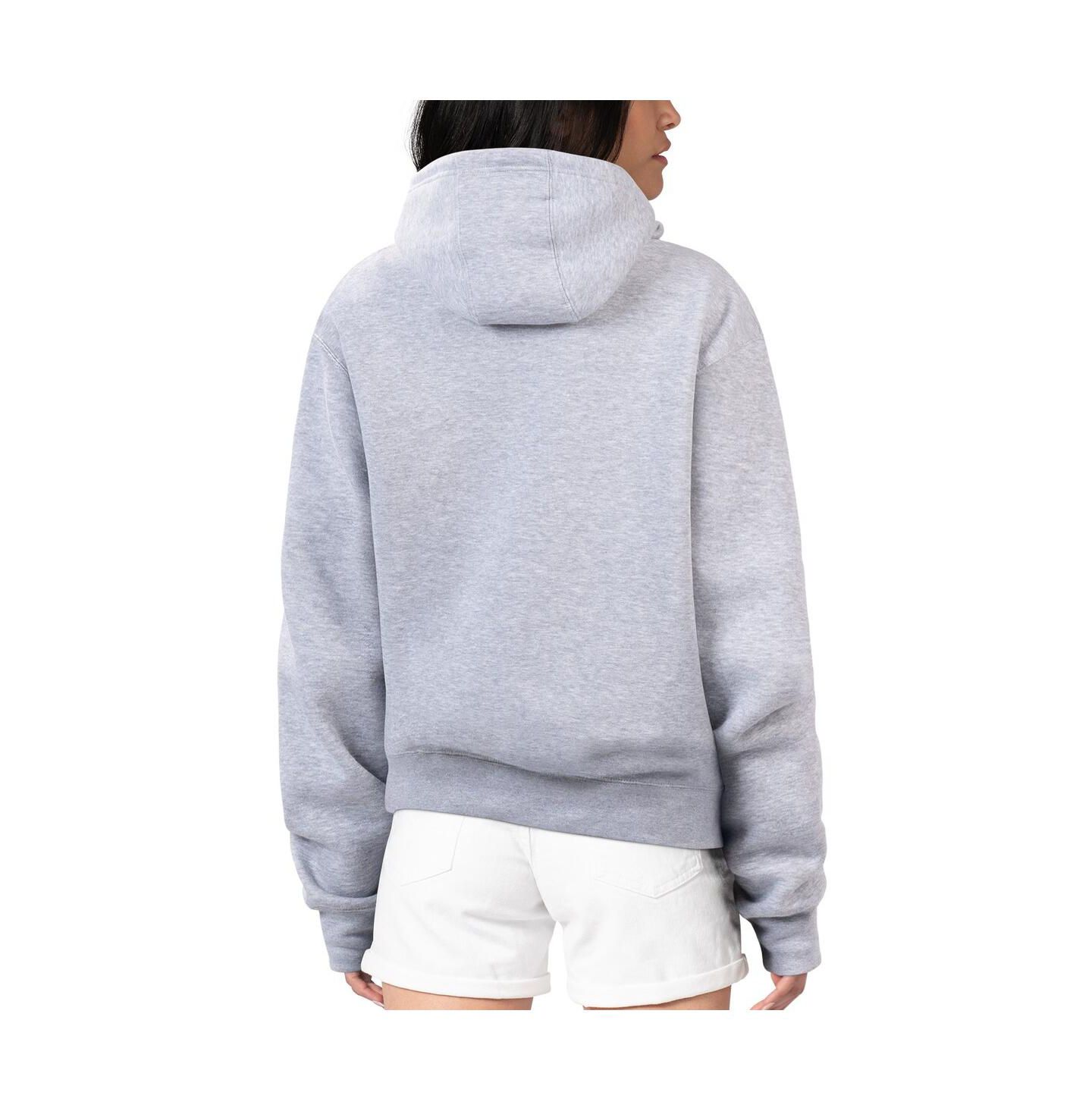 Женское худи G-III 4Her by Carl Banks Heather Gray Buffalo Bills Football Logo Fleece Tri-Blend Pullover — фото 2