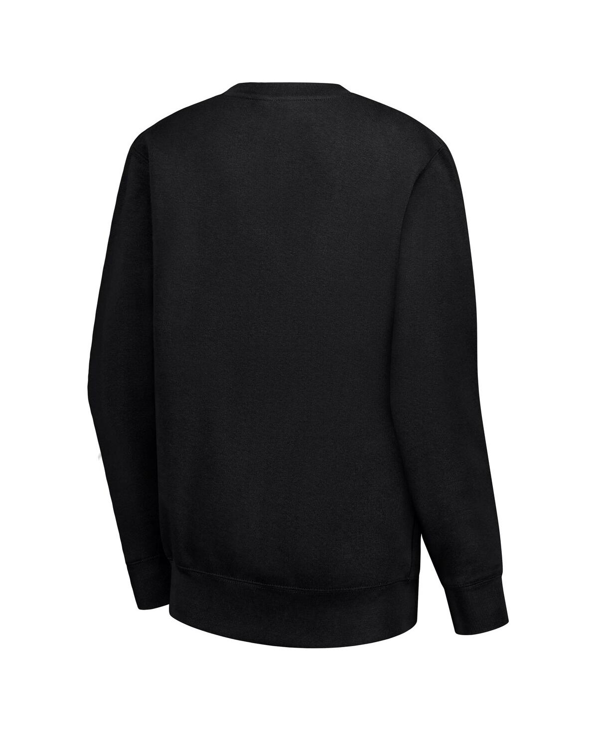 G-iii 4her By Carl Banks Women's Black Carolina Hurricanes Filigree Team Graphic Fleece Pullover Sweatshirt In Black