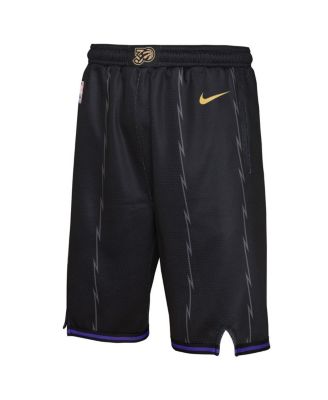 Big Boys and Girls Black Toronto Raptors 2024/25 City Edition Swingman Performance Shorts