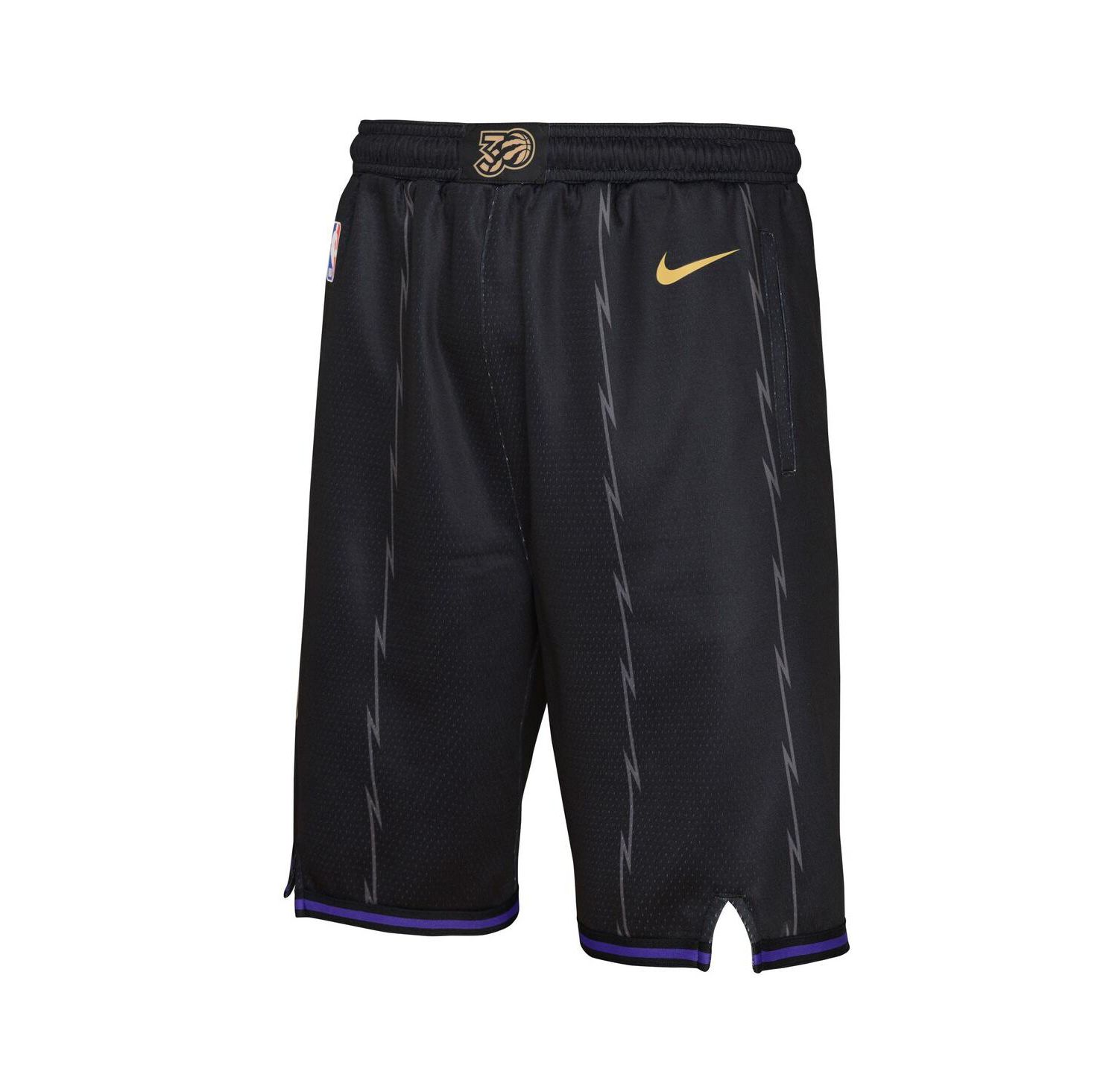 Big Boys and Girls Black Toronto Raptors 2024/25 City Edition Swingman Performance Shorts