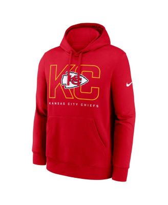 Men's Red Kansas City Chiefs Busted Play Club Fleece Pullover Hoodie