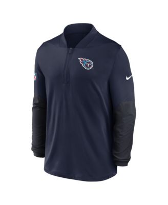 Men's Navy Tennessee Titans Sideline Dri-FIT Half-Zip Pullover Hoodie