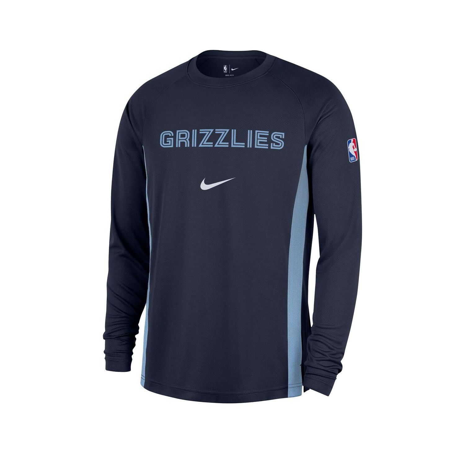 Men's Navy Memphis Grizzlies 2025/26 Authentic Pre-Game Legend Dri-FIT Long Sleeve Shooting T-Shirt