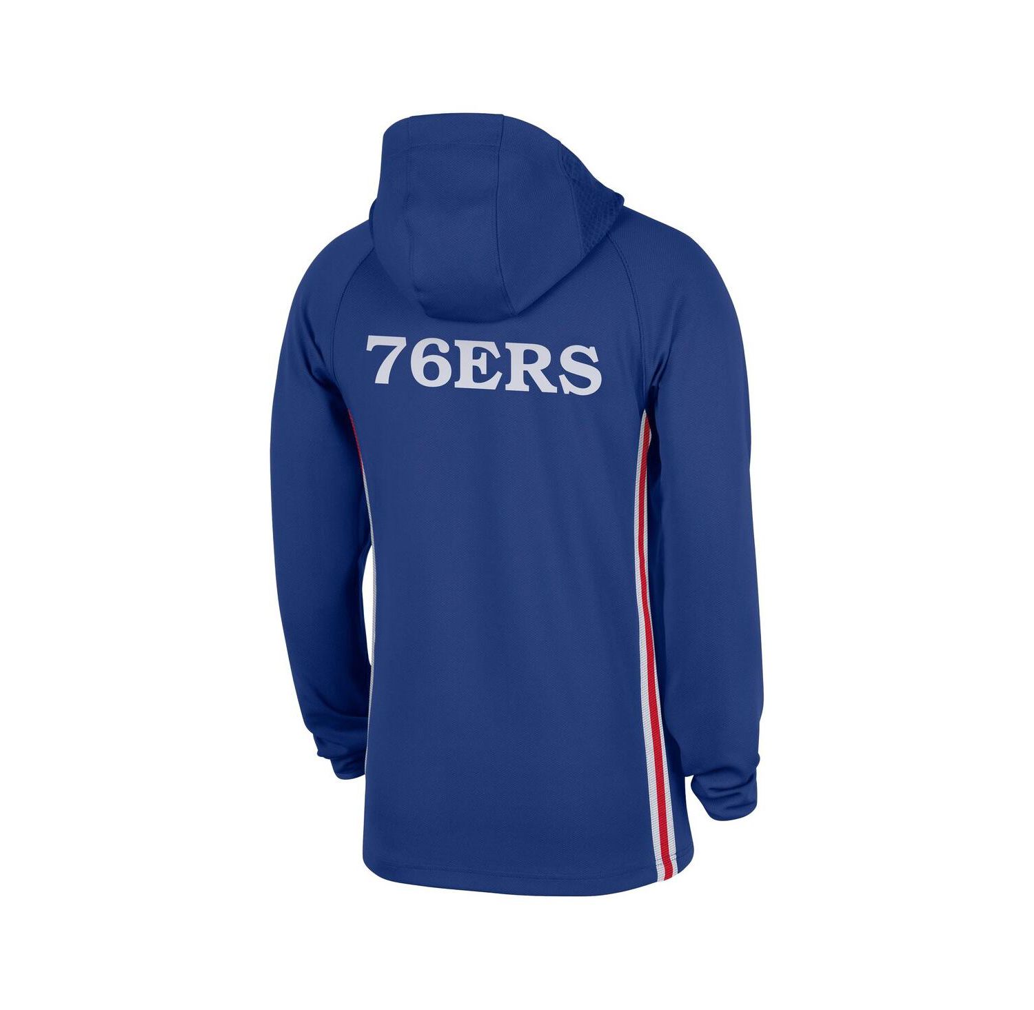 Men's Blue Philadelphia 76ers Authentic on Court Zone Quarter-Zip Dri-FIT Hoodie Jacket